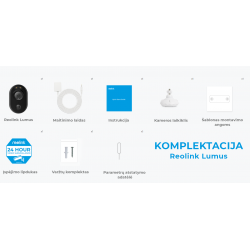 Reolink Lumus vaizdo kameros komplektacija