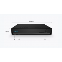 NVR Įrašymo įrenginys, 8 kan, 8PoE, 1HDD, RLN8-410