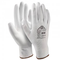 White polyurethane gloves M