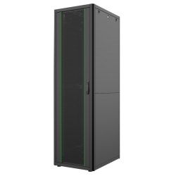 Pastatoma komutacinė spinta 42U, 800x600 mm, juoda