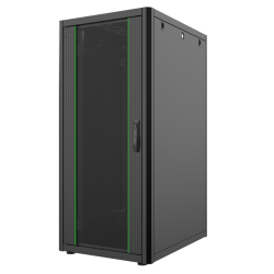 Pastatoma komutacinė spinta 26U, 800x600 mm, juoda
