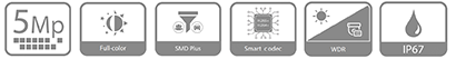 IPC-HDW3549TM-AS-LED charakteristikos