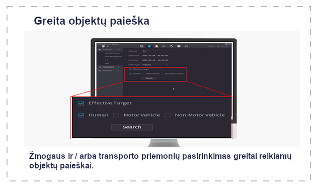 Perimetro apsauga - greita objektų paieška