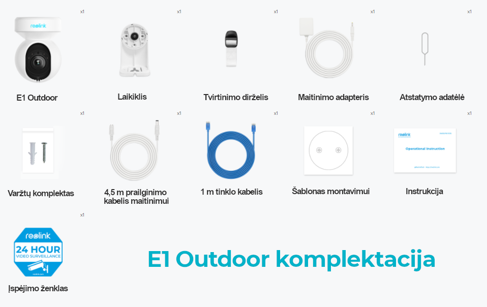 E1 Outdoor komplektacija