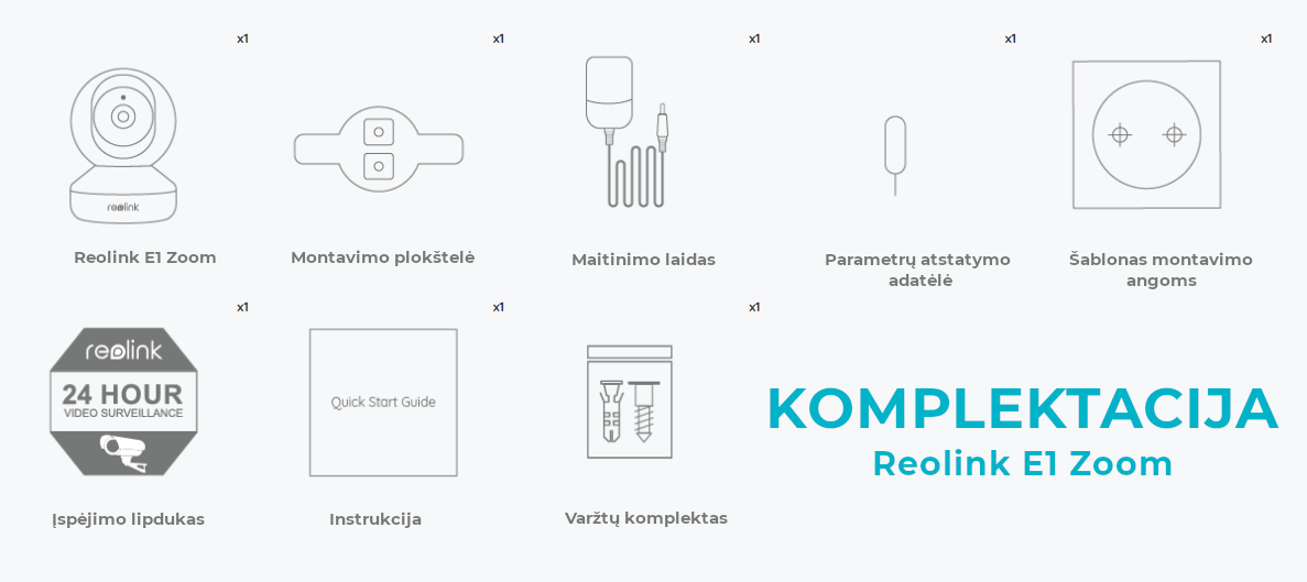 E1 Zoom komplektacija